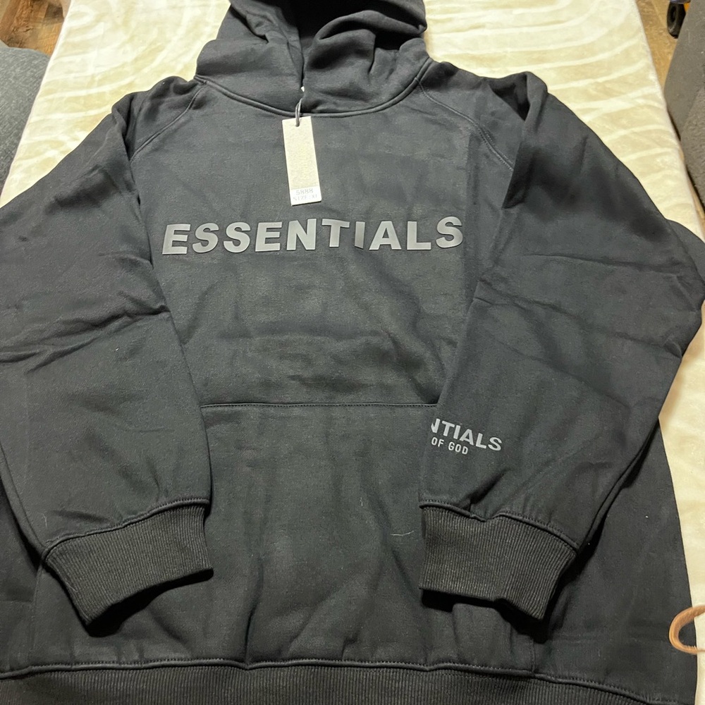 Essentials Black Hoodie XL